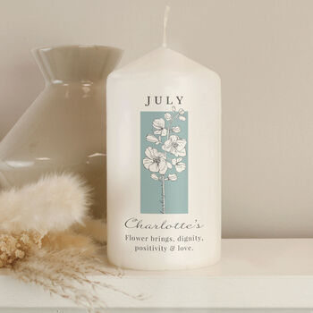 Personalised Birth Flower Birthday Candle, 6 of 7