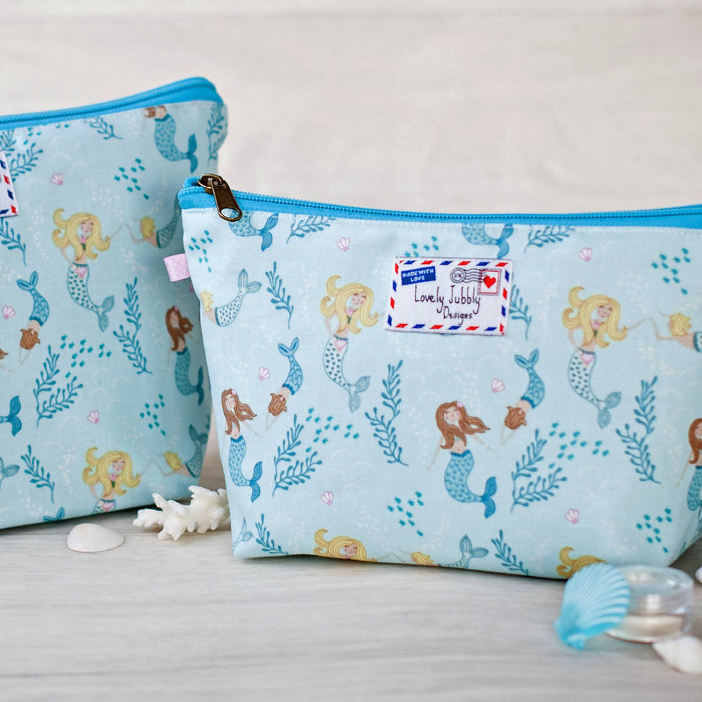 mermaid travel toiletry bag