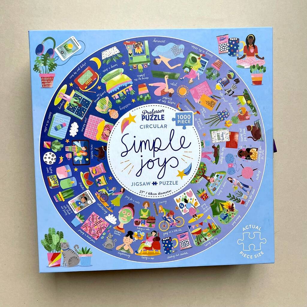 Simple Joys 1000 Piece Circular Jigsaw Puzzle, 1 of 4
