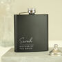 Personalised Script Text Black Hip Flask, thumbnail 4 of 9