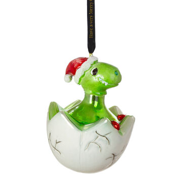 Hatching Baby Dinosaur Glass Bauble, 3 of 3