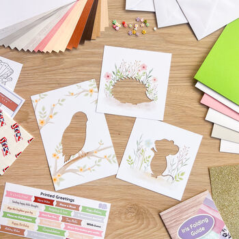 A Walk In The Woods Card Making Kit | Beginner Intermediate Iris Folding Craft Kit, 2 of 9