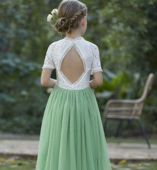 Bonnie In Apple Green ~ Party Or Flower Girl Dress, 4 of 7