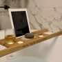 Personalised Solid Oak Bath Tray Caddy With Made To Measure Option, thumbnail 2 of 9