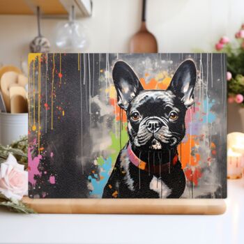 Frenchie Fizz Textured Glass Chopping Boards, 3 of 8