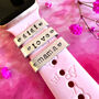 Personalised Hand Stamped Watch Band Tag Charm, thumbnail 2 of 11