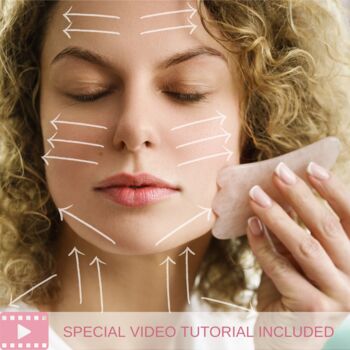 Rose Quartz Gua Sha Facial Massage Tool, 4 of 5