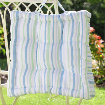 Tenby Stripe Cotton Alfresco Mattress Box Cushions, 3 of 5