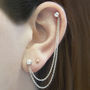 Topaz November Birthstone Chain Earrings, thumbnail 1 of 3