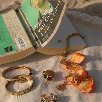 18 Kt Gold Sun Pendant 'Paloma' Necklace, 5 of 8