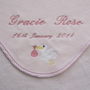 Personalised Embroidered Baby Blanket With Stork Motif, thumbnail 3 of 4
