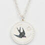 Silver Swallow Spirit Guide Pendant Necklace, thumbnail 3 of 8