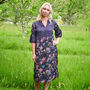 Rosella Dress In Navy Botanical, thumbnail 1 of 7