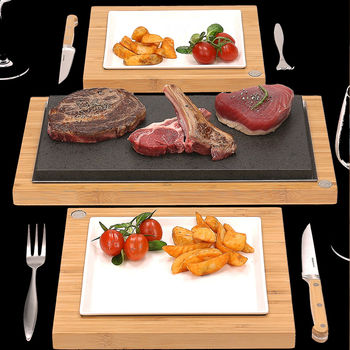 The Steak Stones Sharing Steak Plate And Server Sets, 2 of 5