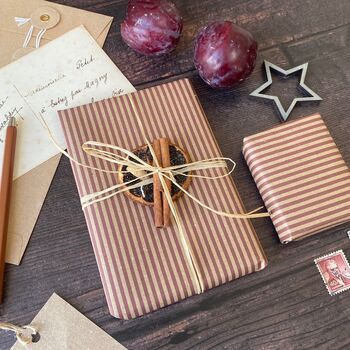 Burgundy Stripe Paper Fibre, 3 of 9