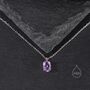 Tiny Genuine Amethyst Crystal Oval Pendant Necklace, thumbnail 2 of 10