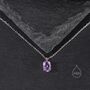Tiny Genuine Amethyst Crystal Oval Pendant Necklace, thumbnail 2 of 11