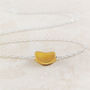 Sterling Silver Gold Bean Necklace, thumbnail 1 of 9