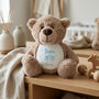 Personalised Born In 2026 Brown Teddy Bear New Baby Arrival Gift, thumbnail 1 of 7