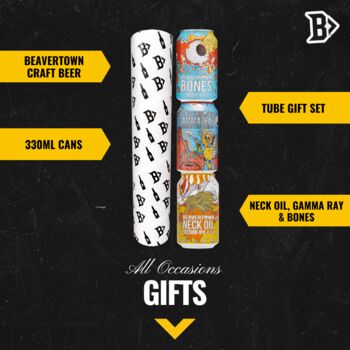 Beavertown Craft Beer Tube Gift Set Three Pack Neck Oil, Gamma Ray And Bones, 2 of 3