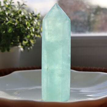 Green Fluorite Tower With Optional Mini Crystal, 2 of 8