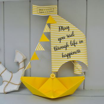 Personalised Wedding Sail Boat Card, 8 of 12