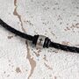 Mens Leather Necklace Engraved With A Christian Cross, thumbnail 3 of 5