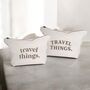Travel Things Canvas Pouch, thumbnail 1 of 5