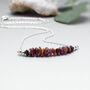 Natural Ruby Gemstone And Sterling Silver Necklace, thumbnail 1 of 5