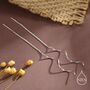 Sterling Silver Swirl Design Ear Threaders, thumbnail 1 of 11