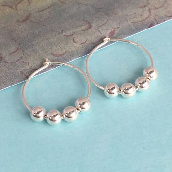 40th Birthday Silver Bead Earrings, 4 of 4