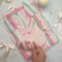 Christmas Pyjama Gift Set – Striped Pastel Pjs And Eye Mask – Ideal For Her And Teens, thumbnail 8 of 10