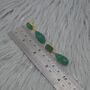 Green Onyx Gold Plated Sterling Silver Drop Earrings, thumbnail 8 of 9