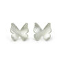 Silver Butterfly Stud Earrings, thumbnail 1 of 4