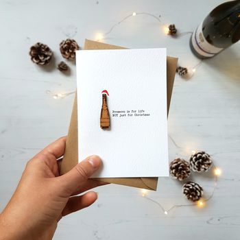 Prosecco Funny Christmas Alcohol Card, 2 of 2