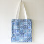 Portugal Tiles Blue And White Canvas Shopping Bag, thumbnail 2 of 8