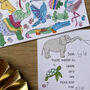 Animal Party Invitations To Colour In, thumbnail 2 of 5