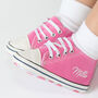 Personalised Baby Shoes High Top Pink, thumbnail 1 of 1