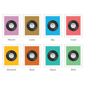 Personalised Record Wedding Or Anniversary Gift Print, 4 of 5