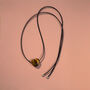 Tiger's Eye Heart Long Pendant Necklace, thumbnail 2 of 4