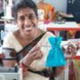 Mini Sari Gift Bag With Drawstring, Reusable Pouch, thumbnail 7 of 10