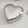 Personalised Nickel Plated Heart Trinket Box, thumbnail 3 of 7