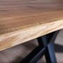 Temple Solid Oak Wood Dining Table, thumbnail 5 of 6