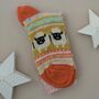 Wool Blend Sheep Socks In Pink, thumbnail 2 of 2