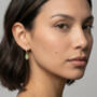 Nekomeishi Semi Precious Green Cats Eye Earrings, thumbnail 2 of 5