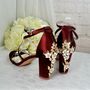 Block Heel Bridal Shoes With Cherry Blossom, thumbnail 6 of 10