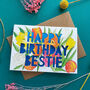 Happy Birthday Bestie Paper Cut Birthday Card, thumbnail 2 of 4
