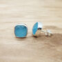 925 Sterling Silver Blue Chalcedony Earrings, thumbnail 1 of 4