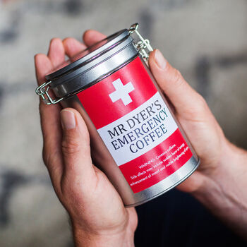 Novelty 'Emergency' Personalised Coffee Gift In Tin, 3 of 7