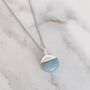 The Orb Aquamarine March Birthstone Necklace, Silver, thumbnail 2 of 8